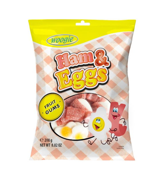 Woogie Ham & Eggs Fruit Gums Żelki 200g