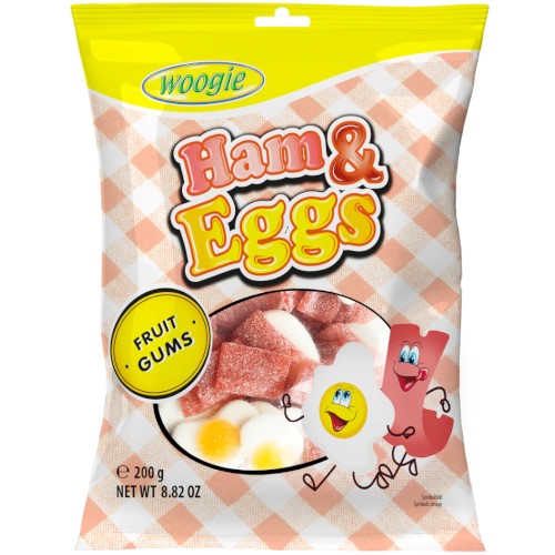 Woogie Ham & Eggs Fruit Gums Żelki 200g