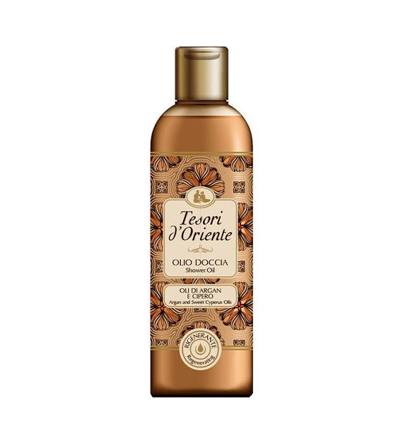 Tesori d'Oriente Olio Doccia Argan e Cipero 250ml