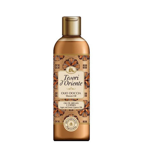 Tesori d'Oriente Olio Doccia Argan e Cipero 250ml