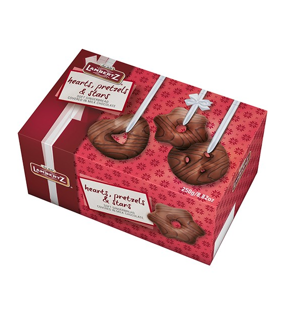 Lambertz Hearts Pretzels & Stars Box 250g