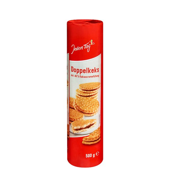Jeden Tag Doppelkeks Kakaocremefullung Ciastk 500g