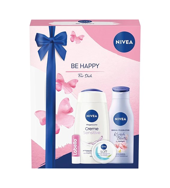 Nivea Be Happy Krem Balsam Żel Zestaw 505ml
