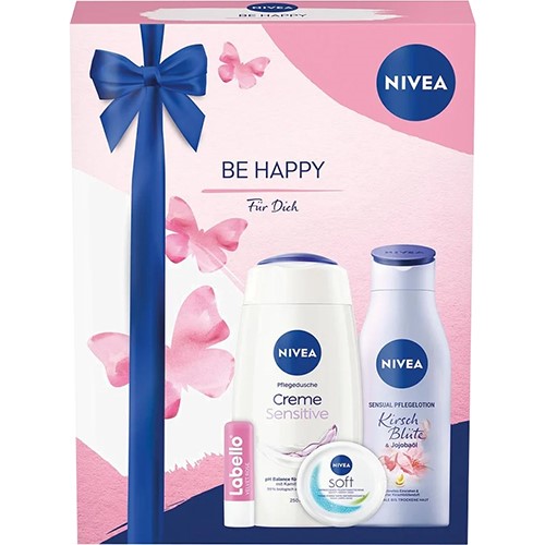 Nivea Be Happy Krem Balsam Żel Zestaw 505ml