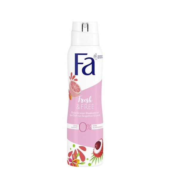 Fa Fresh & Free Grapefruit Litschi Deo 150ml