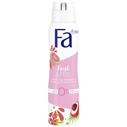 Fa Fresh & Free Grapefruit Litschi Deo 150ml