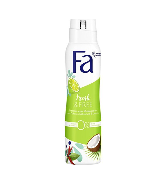 Fa Fresh & Free Kokosnuss Limette Deo 150ml