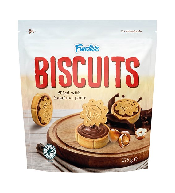 Fundiez Biscuits with Hazelnut Paste 175g