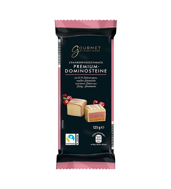 Gourmet Premium Dominosteine Cranberry 125g
