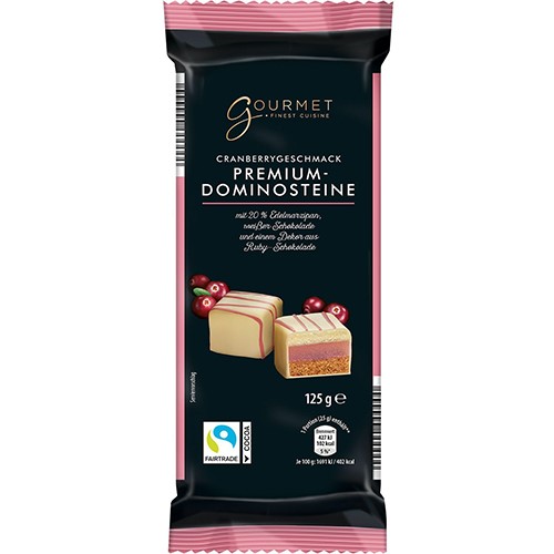 Gourmet Premium Dominosteine Cranberry 125g