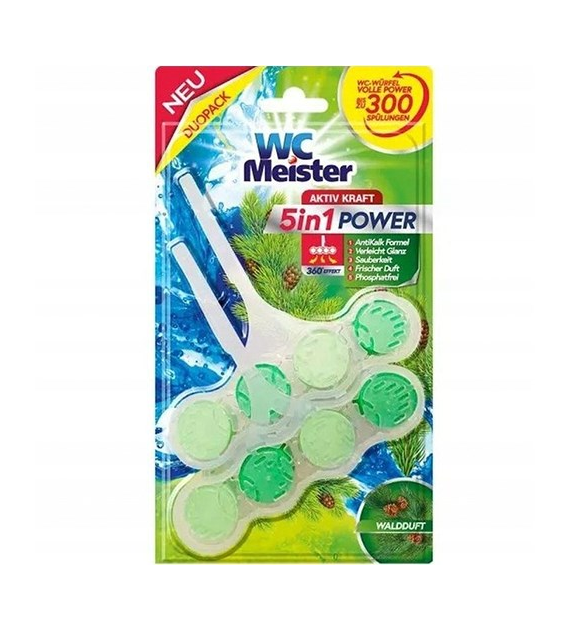 WC Meister 5in1 Power Waldduft Zawieszka 2x45g