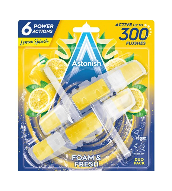 Astonish Foam&Fresh Lemon Splash Zawieszk WC 2x40g