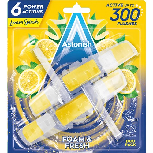 Astonish Foam&Fresh Lemon Splash Zawieszk WC 2x40g