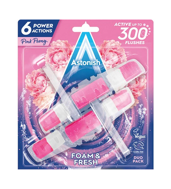 Astonish Foam&Fresh Pink Peony Zawieszka WC 2x40g