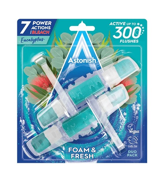 Astonish Foam&Fresh Eucalyptus Zawieszka WC 2x40g