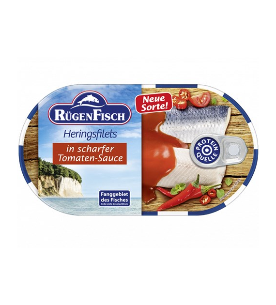 RugenFisch Heringsfilets Scharf Tomaten-Sauce 200g