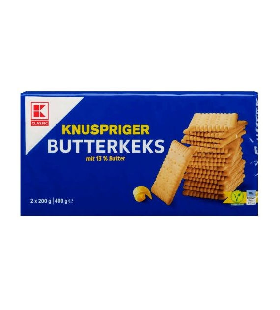 K Classic Knuspriger Butterkeks 2x200g 400g