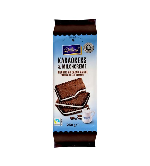 Delicia Kakaokeks & Milchcreme Biscuits 250g
