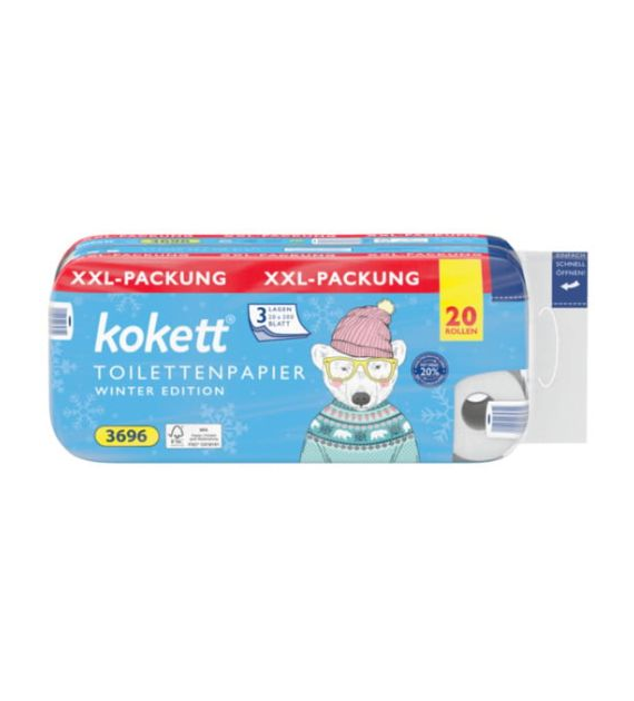 Kokett Toilettenpapier Winter Edition 3lag 20szt