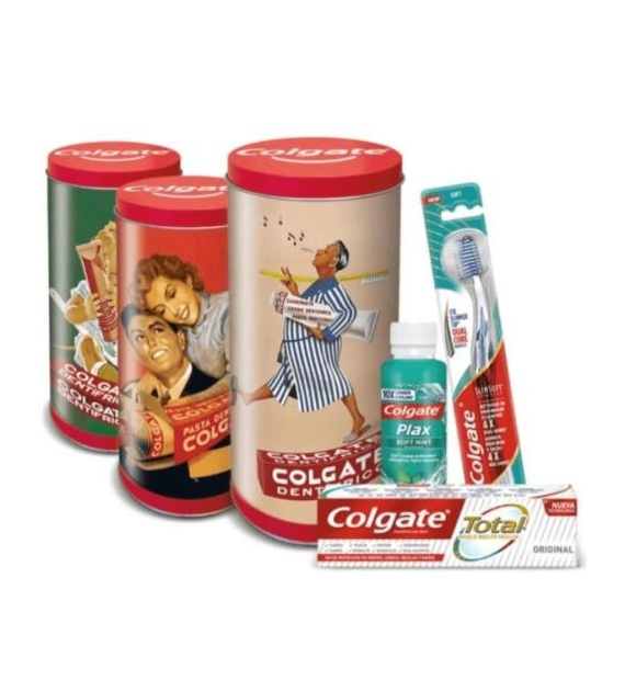 Colgate Zestaw Pasta + Szczoteczka + Płyn Puszka