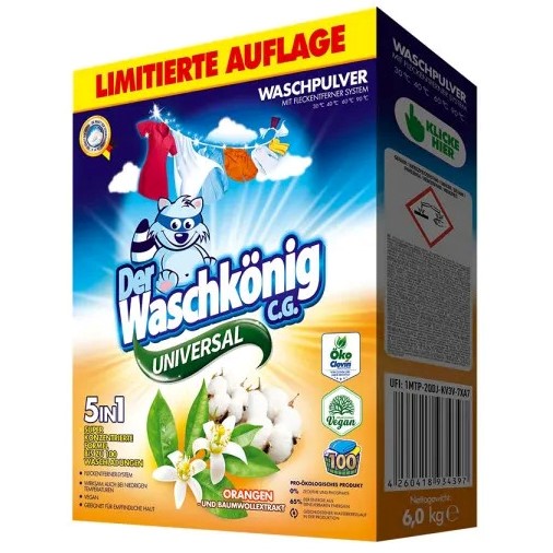 Waschkonig Universal Orangen Proszek 100p 6kg