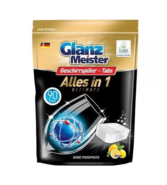 Glanz Meister Alles in 1 Zitrone Tabs 90szt 1,4kg