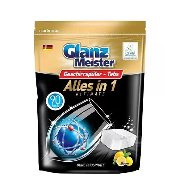 Glanz Meister Alles in 1 Zitrone Tabs 90szt 1,4kg