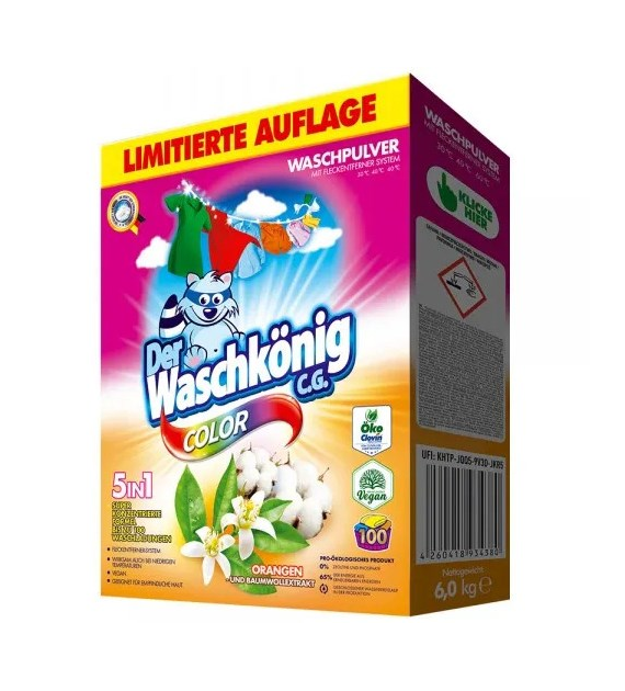 Waschkonig Color Orangen Proszek 100p 6kg