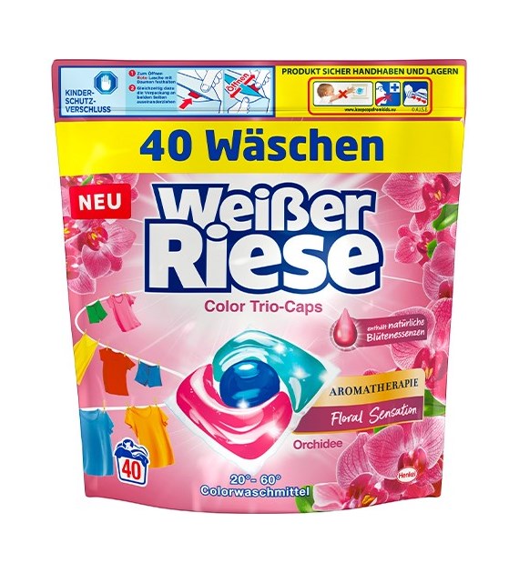Weißer Riese Trio-Caps Color Orchidee 40p 480g