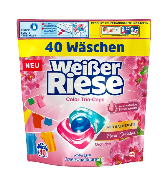 Weißer Riese Trio-Caps Color Orchidee 40p 480g