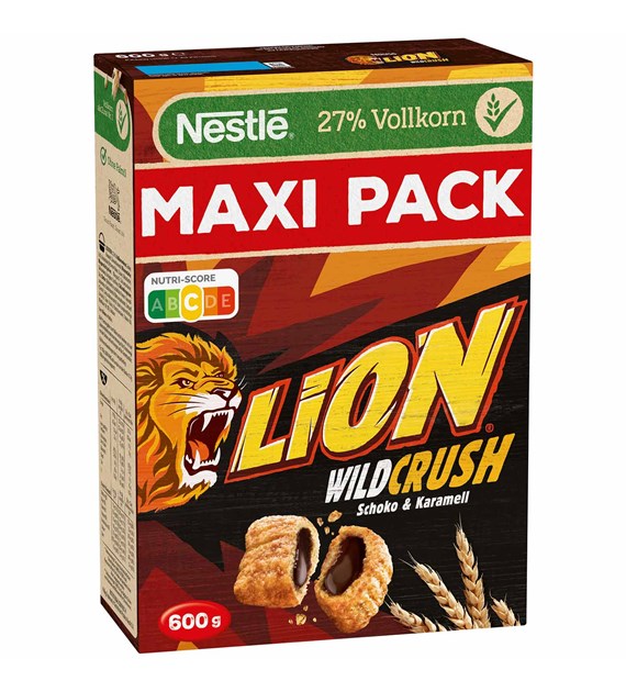 Nestle Lion Wild Crush Schoko Karamell Płatki 600g