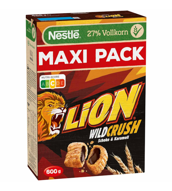 Nestle Lion Wild Crush Schoko Karamell Płatki 600g