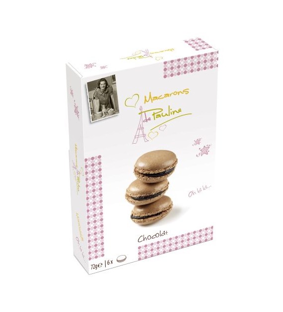Macarons de Pauline Chocolat 6szt 72g