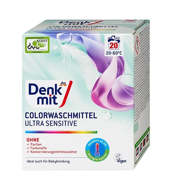 Denkmit Ultra Sensitive Color Proszek 20p 1,3kg