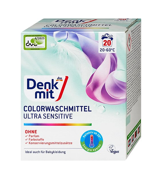 Denkmit Ultra Sensitive Color Proszek 20p 1,3kg