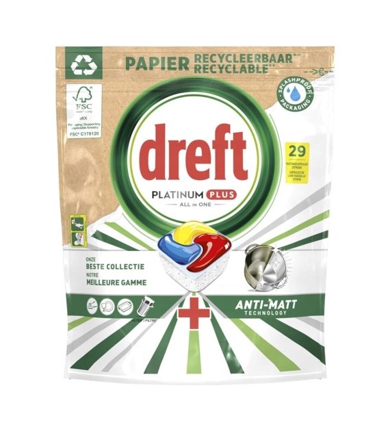 Dreft Platinum Plus Citron 29szt 450g