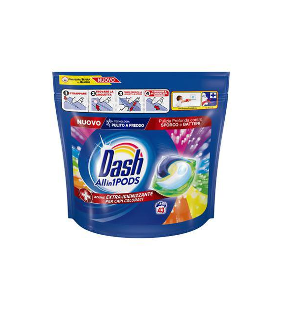 Dash All in 1 Pods Extra Igienizz Color 43p 1,1kg