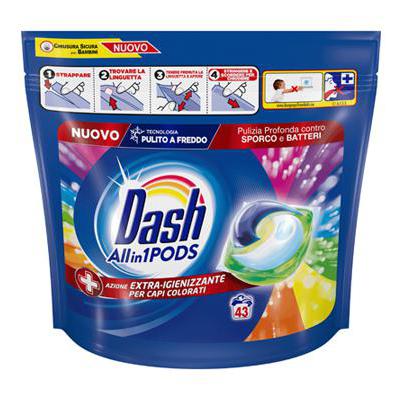 Dash All in 1 Pods Extra Igienizz Color 43p 1,1kg