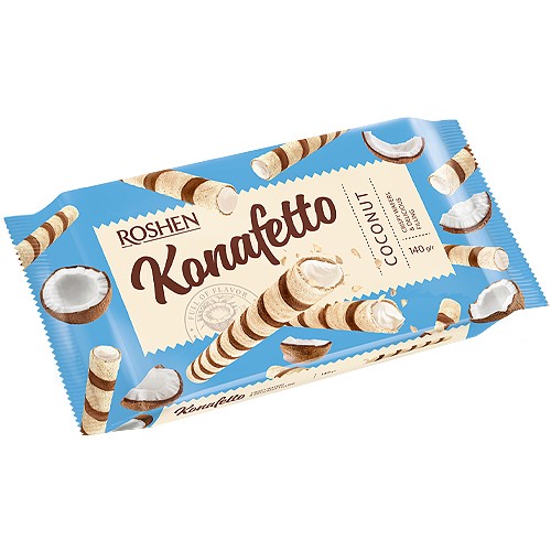 Roshen Konafetto Coconut Rurki 140g
