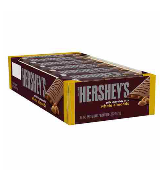 Hershey's Milk Chocolate Whole Almonds Box 36x41g