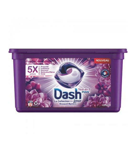 Dash Tout-en-1 Lenor Pods Bouquet Mystere 32p 761g