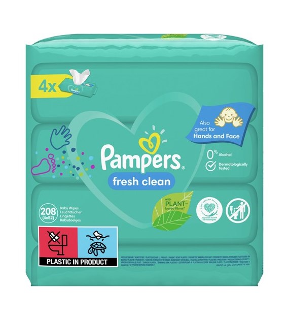 Pampers Fresh Clean Chusteczki 4x52szt 208szt