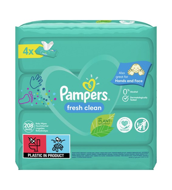 Pampers Fresh Clean Chusteczki 4x52szt 208szt