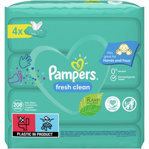 Pampers Fresh Clean Chusteczki 4x52szt 208szt