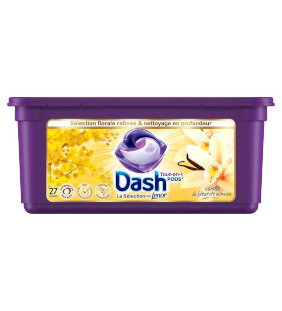 Dash Tout-en-1 Lenor Pods Vanille 27p 642g