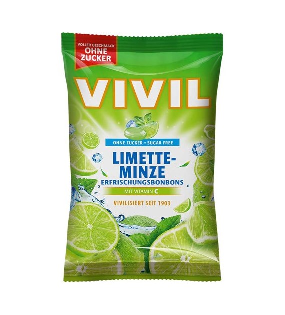 Vivil Ohne Zucker Limette-Minze Cukierki 120g
