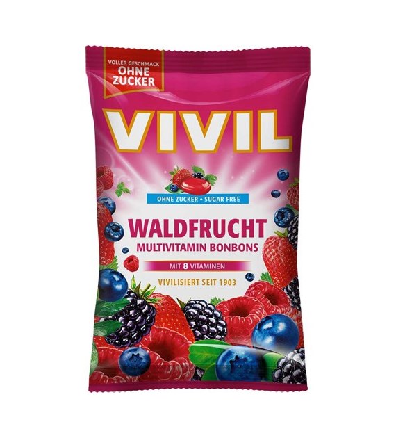 Vivil Ohne Zucker Waldfrucht Cukierki 120g