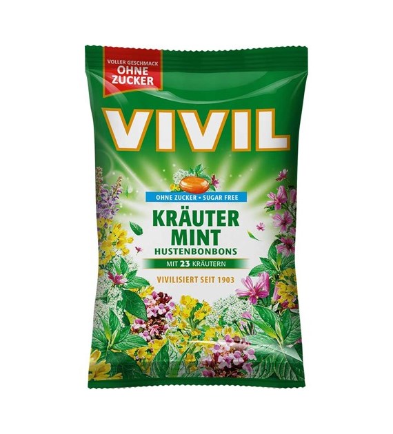 Vivil Ohne Zucker Krauter Mint Cukierki 120g