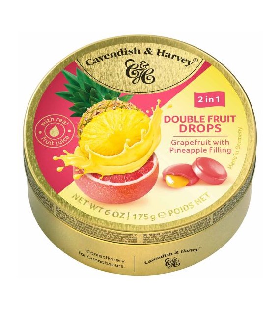 C&H Double Fruits Grapefruit Pineapple Dropsy 175g