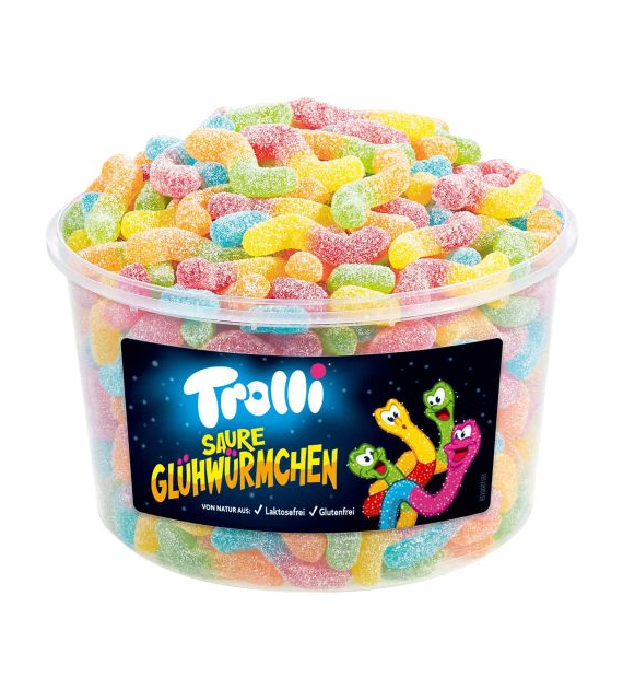 Trolli Saure Gluhwurmchen Żelki 150szt 1kg